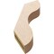 Ekena Millwork 3-inch W x 14-inch D x 18-inch H Carmel Rough Cedar Woodgrain TimberThane Knee Brace, Primed BRCUR03X14X18CARRCPR - alternate 4